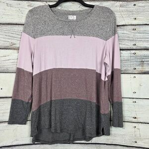 Maurices Colorblock Long Sleeve Top Women’s Medium Stretch Knit